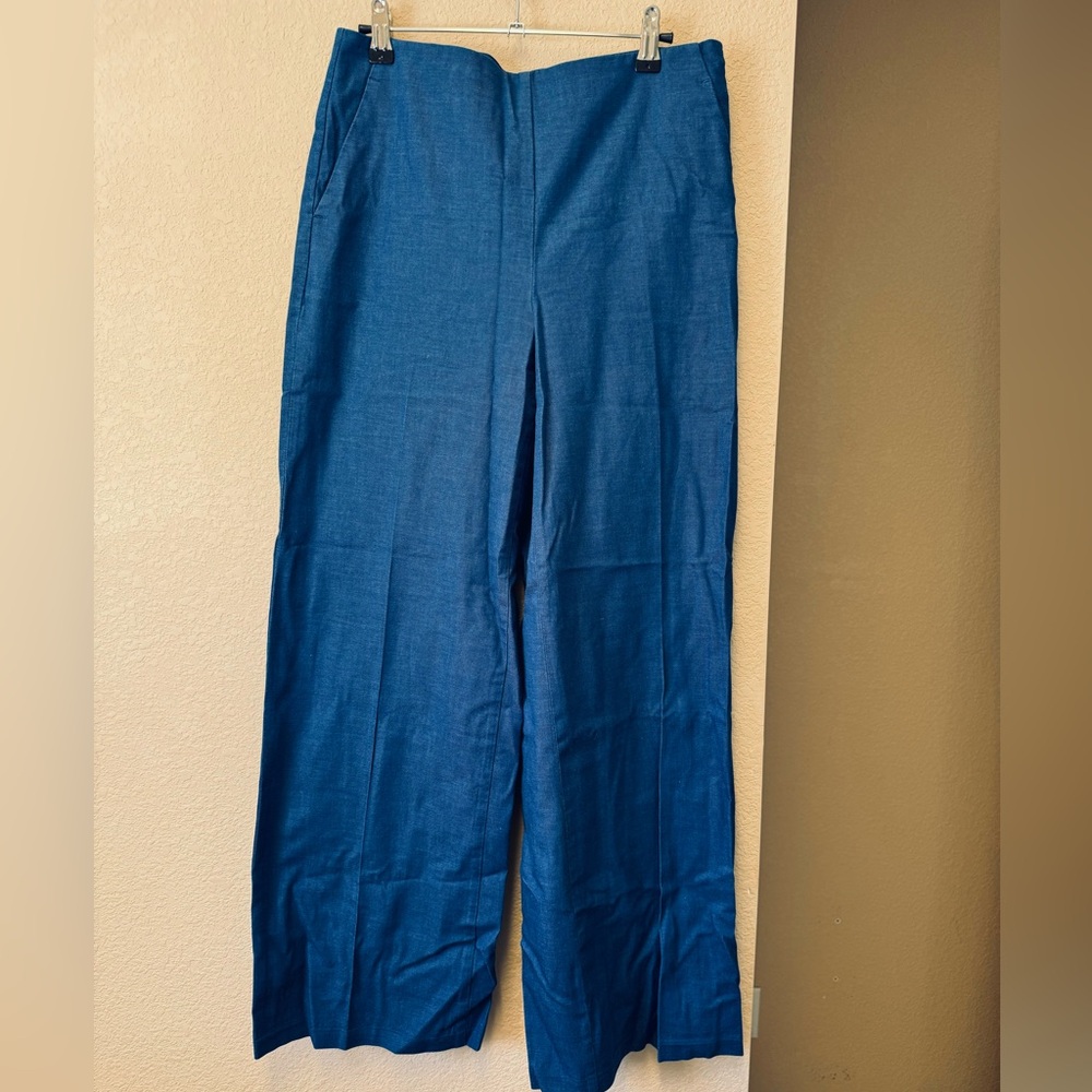 The Kate wide leg side zip crop pant Ann Taylor